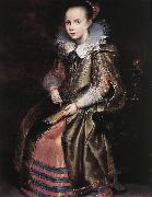 VOS, Cornelis de Elisabeth (or Cornelia) Vekemans as a Young Girl re oil painting on canvas